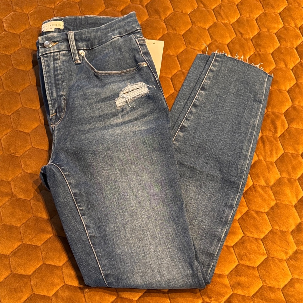 Good American Good Legs Distressed Ankle Jeans